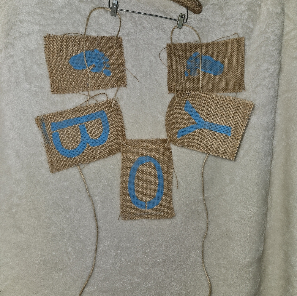 Burlap Boy Banner